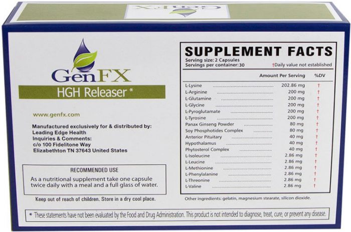 GenFX Ingredients 