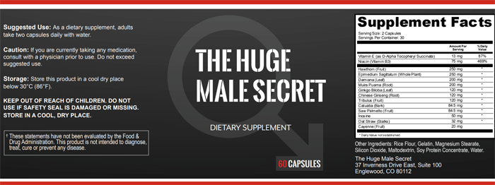 The Huge Male Secret Ingredients